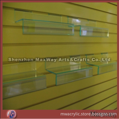 Wall mount PMMA/acrylic shoes display rack with simple style
